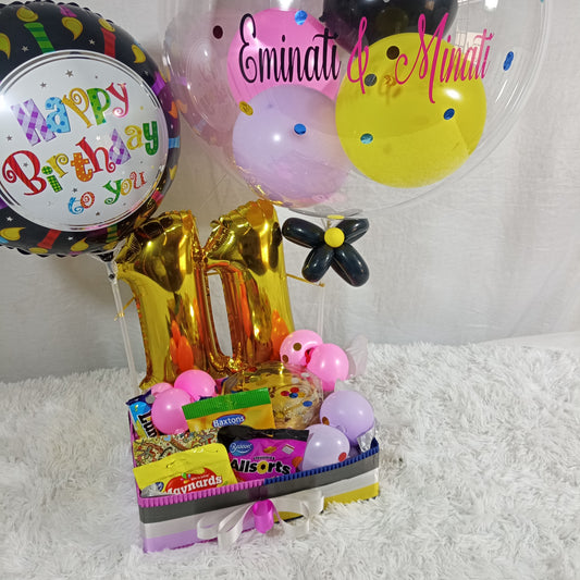 Personalised Birthday Bobo Balloon & Sweet Gift Box | Gauteng