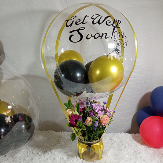 Personalised Bobo Balloon & Fresh Flower Gift | Gauteng