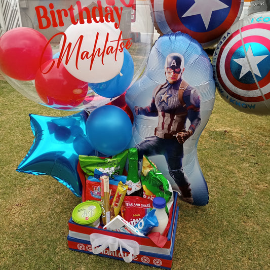 Personalised Superhero Bobo Balloon & Sweet Gift Box | Kids
