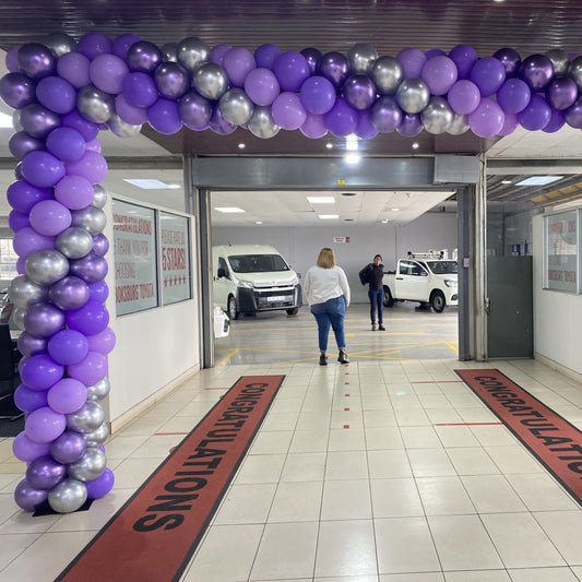 Square Spiral Twist Balloon Arch | Balloon Décor Gauteng