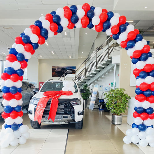 Striped Balloon Arch | Balloon Décor Boksburg